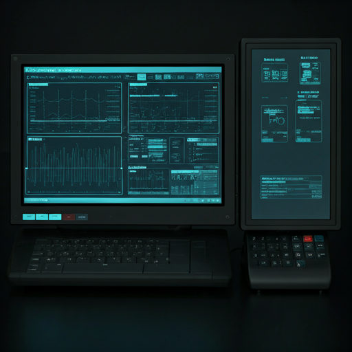 High-tech medical training room with holographic data displays